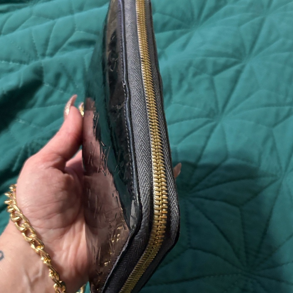 Louis Vuitton Black Embossed Clutch with Chain - Picture 6 of 7